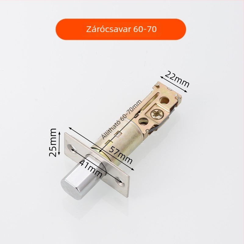 Ajtózár test – hárompólusú, cink ötvözet, modern minimál stílus