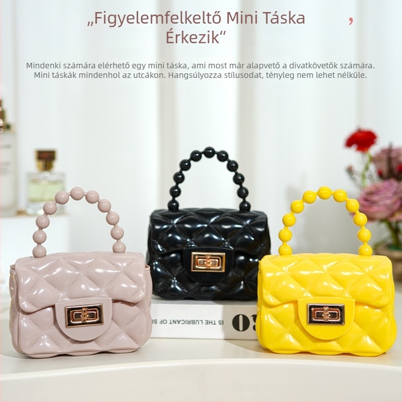 DIY patchwork láncos crossbody érmezacskó PVC anyagból, PVC béléssel, nőknek és lányoknak