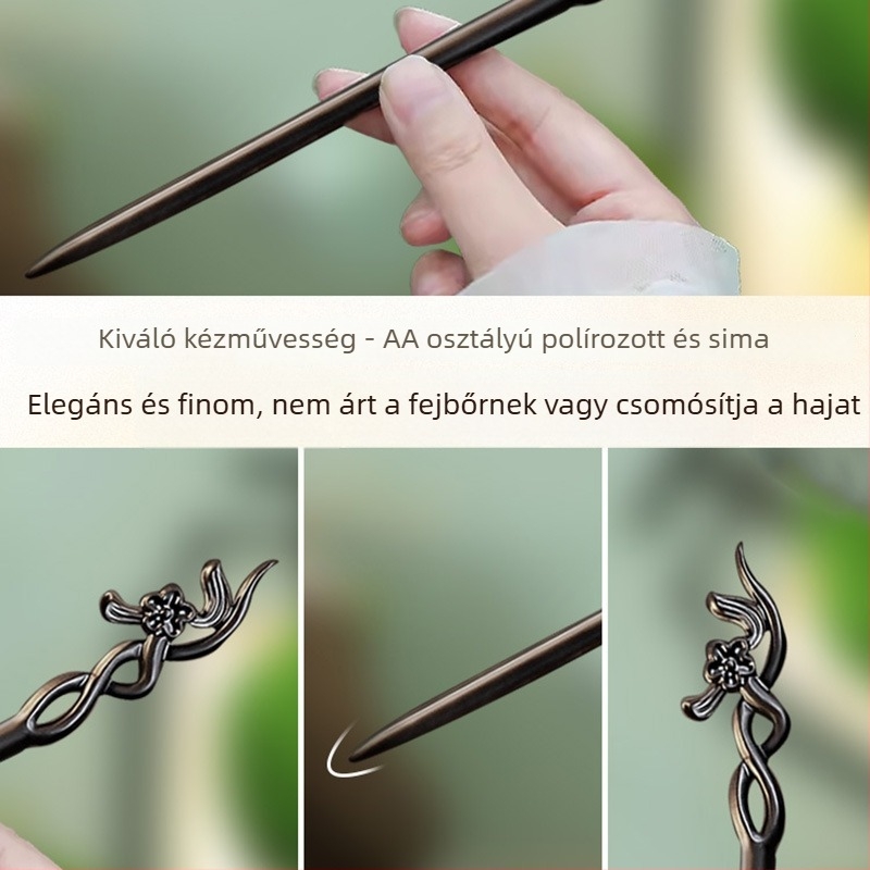 Hajtű fa gravírozott kínai stílusú szilvavirág motívummal (Anyag: Fa; Stílus: Kínai; Feldolgozás: Gravírozás; Forma: Virágok)