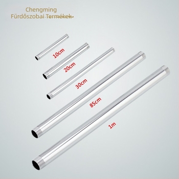 Qt132 Egyenescső zuhanytartó, réz/rozsdamentes acél kivitel, rejtett menetes szerelés, 0–95°C működési hőmérséklet, 1 MPa névleges nyomás