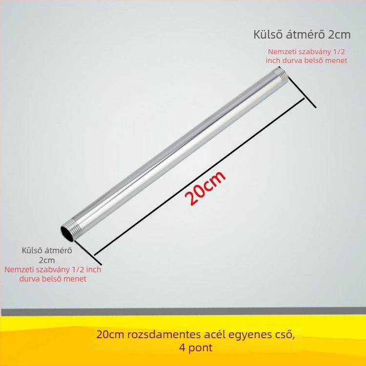Qt132 Egyenescső zuhanytartó, réz/rozsdamentes acél kivitel, rejtett menetes szerelés, 0–95°C működési hőmérséklet, 1 MPa névleges nyomás