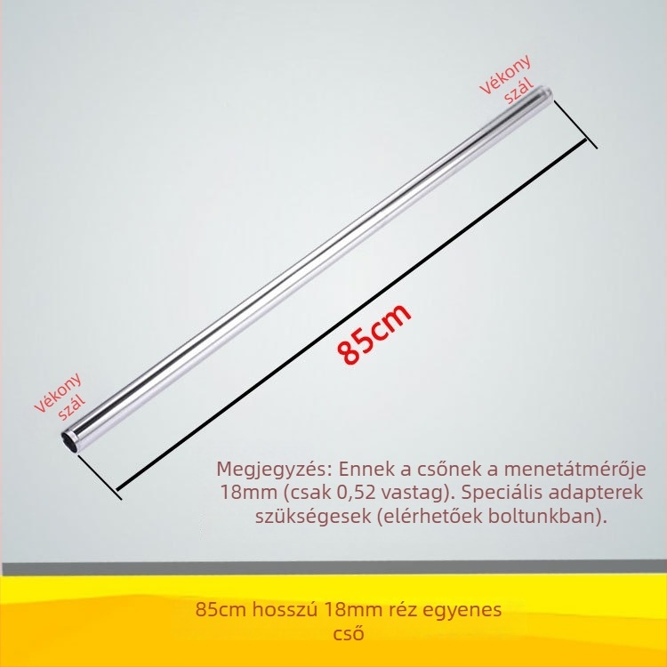 Qt132 Egyenescső zuhanytartó, réz/rozsdamentes acél kivitel, rejtett menetes szerelés, 0–95°C működési hőmérséklet, 1 MPa névleges nyomás