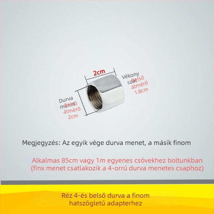 Qt132 Egyenescső zuhanytartó, réz/rozsdamentes acél kivitel, rejtett menetes szerelés, 0–95°C működési hőmérséklet, 1 MPa névleges nyomás