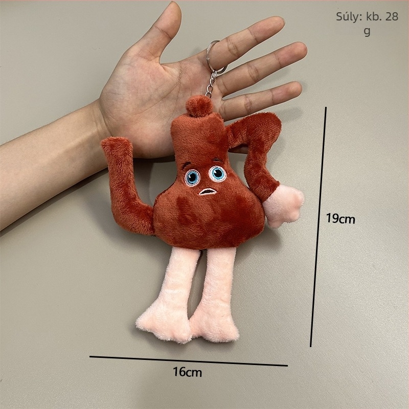 Állatos plüss kulcstartó medál — rövid plüss, PP pamut töltet, állati sorozat
