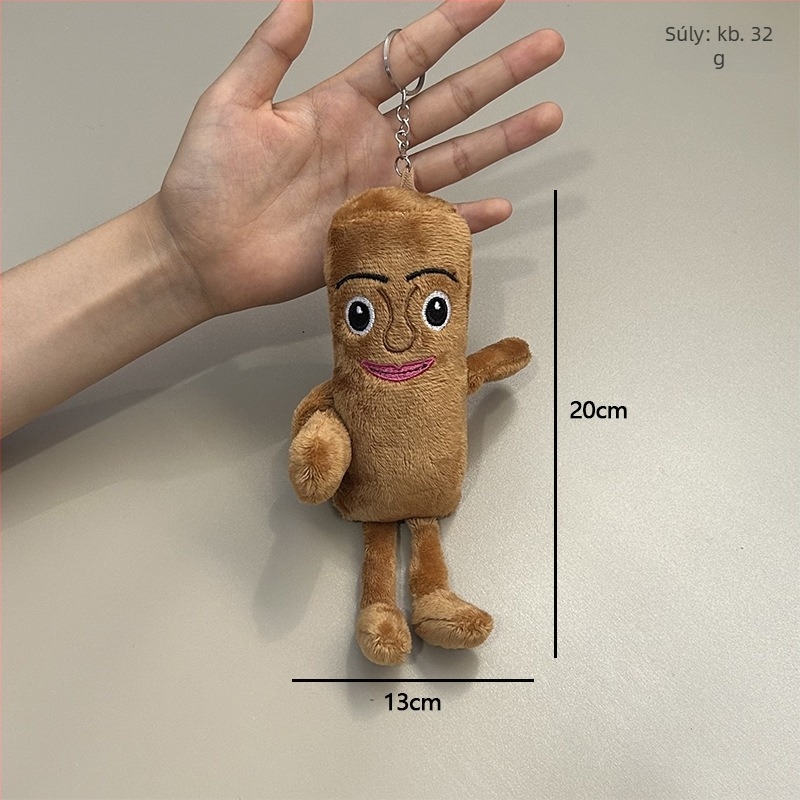 Állatos plüss kulcstartó medál — rövid plüss, PP pamut töltet, állati sorozat