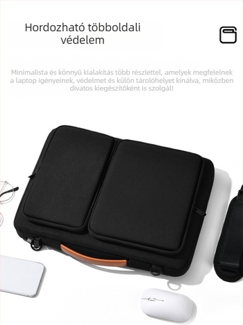 Üzleti stílusú laptop tok, Oxford szövet, bélés vászon, vízálló, kopás- és ütésálló