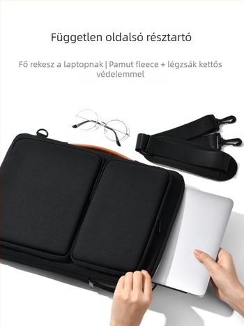 Üzleti stílusú laptop tok, Oxford szövet, bélés vászon, vízálló, kopás- és ütésálló