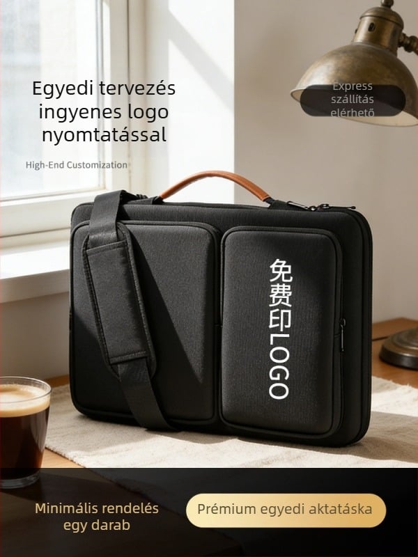 Üzleti stílusú laptop tok, Oxford szövet, bélés vászon, vízálló, kopás- és ütésálló