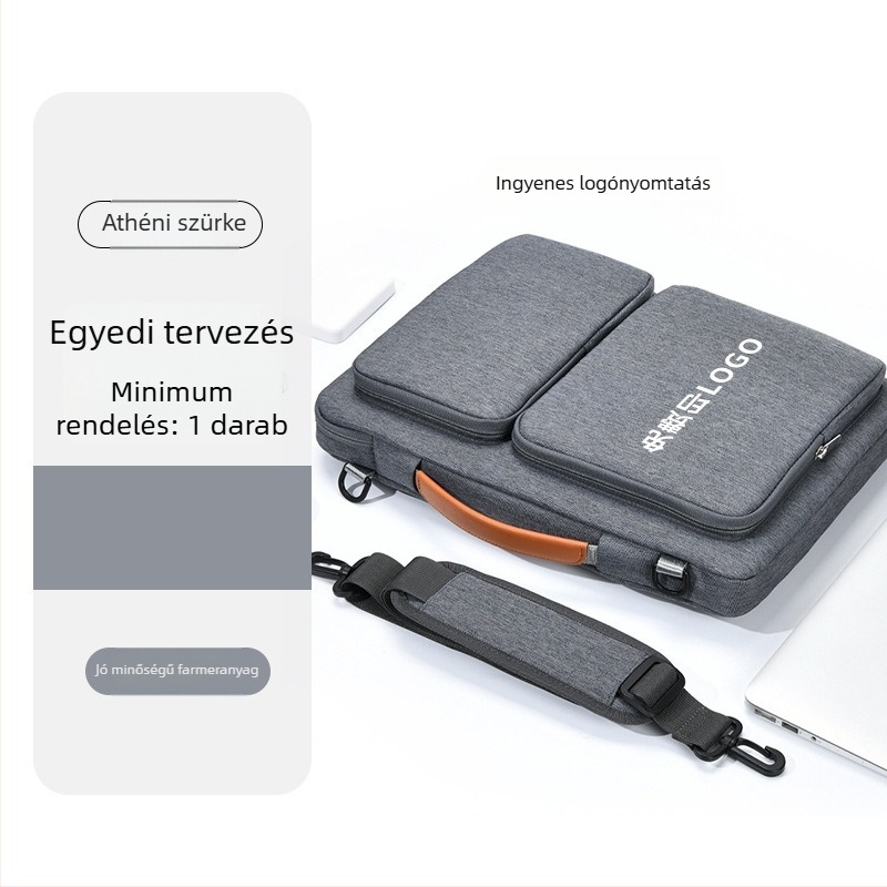 Üzleti stílusú laptop tok, Oxford szövet, bélés vászon, vízálló, kopás- és ütésálló