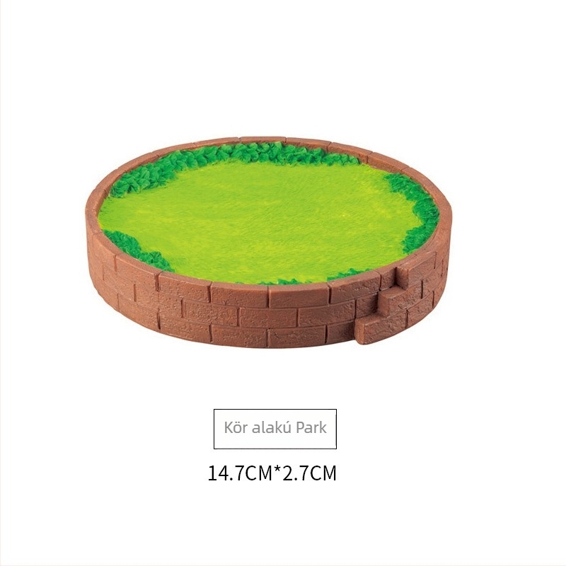 Oval park mini jelenet gyantából — Brahma, gyanta dísz, pastoral stílus, karton csomagolás