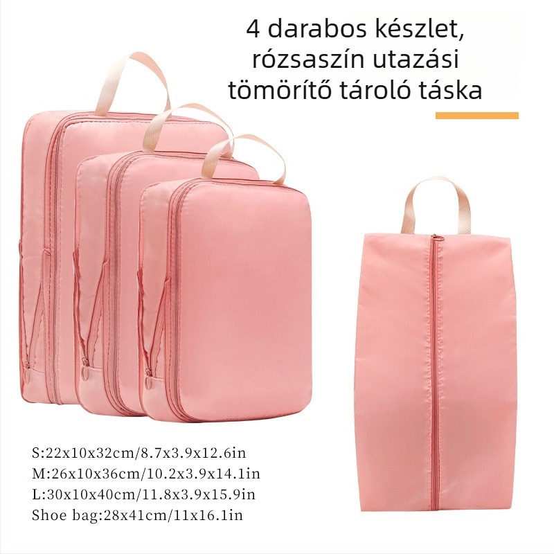 Utazási tároló táska készlet: összehúzható, többfunkciós, twill anyag, szabadidős utazásokhoz, 4 vagy 7 darab