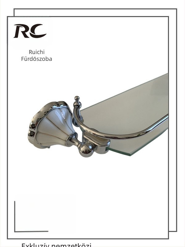 Ruichi Bathroom Cinkötvözet törölközőtartó készlet, krómozott felülettel, hat darabos, modern stílus