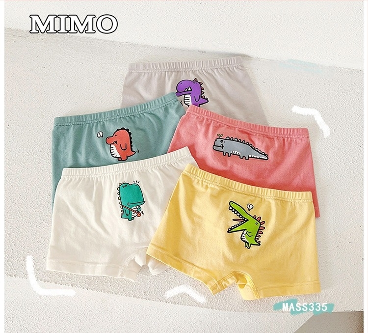 Gyerekeknek szóló pamut boxeralsó, 95% pamut / 5% spandex, A osztályú biztonság, fiúknak 3–8 év (100–140 cm), 3D varrat nélküli, dobozos csomagolás