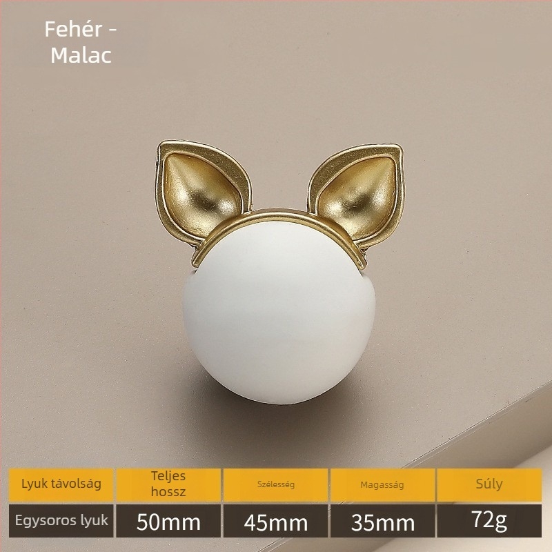 Model 2991 — Modern, minimalist cartoon egylyukú kerámiás bútorfogantyú ruhásszekrényekhez és fiókokhoz