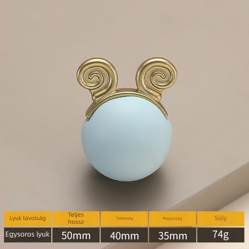 Model 2991 — Modern, minimalist cartoon egylyukú kerámiás bútorfogantyú ruhásszekrényekhez és fiókokhoz