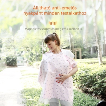 Szoptató kendő 95% pamutból, karikatúra mintával, rövid ujjú