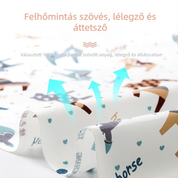 Szoptató kendő 95% pamutból, karikatúra mintával, rövid ujjú