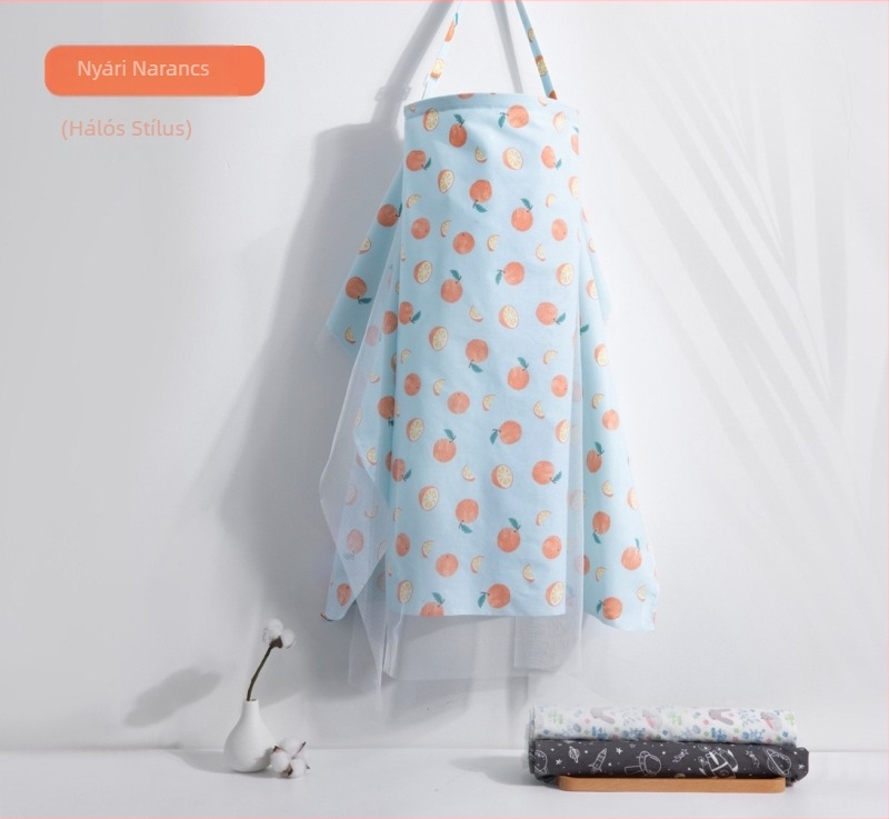 Szoptató kendő 95% pamutból, karikatúra mintával, rövid ujjú