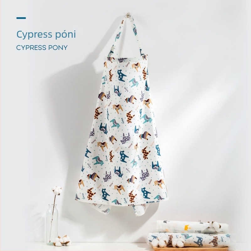 Szoptató kendő 95% pamutból, karikatúra mintával, rövid ujjú