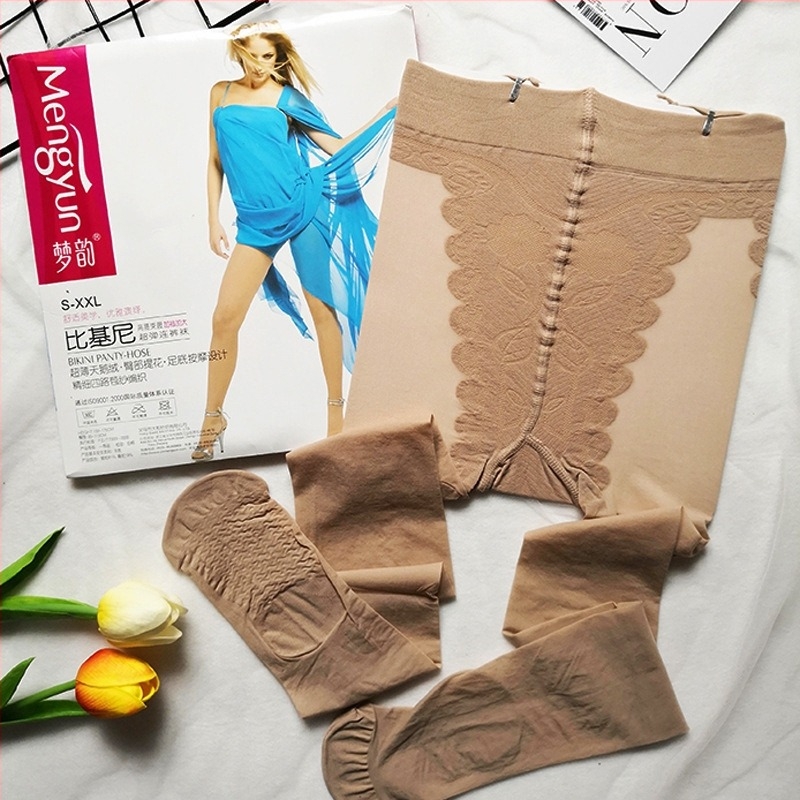 Dream Rhyme 6123 Ultra vékony velúr harisnya bikini kivágással a csípőemelésért és formázásért