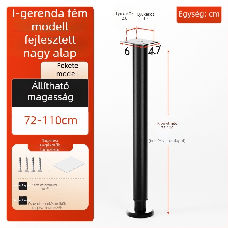 Cosma állítható teleszkópos bútorlábak | univerzális illeszkedés, hideg hengerelt acél, modern minimalist stílus