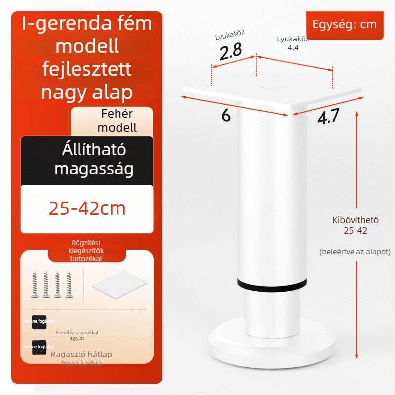 Cosma állítható teleszkópos bútorlábak | univerzális illeszkedés, hideg hengerelt acél, modern minimalist stílus