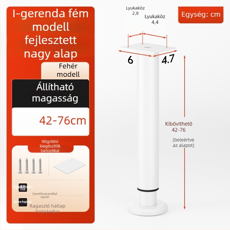 Cosma állítható teleszkópos bútorlábak | univerzális illeszkedés, hideg hengerelt acél, modern minimalist stílus