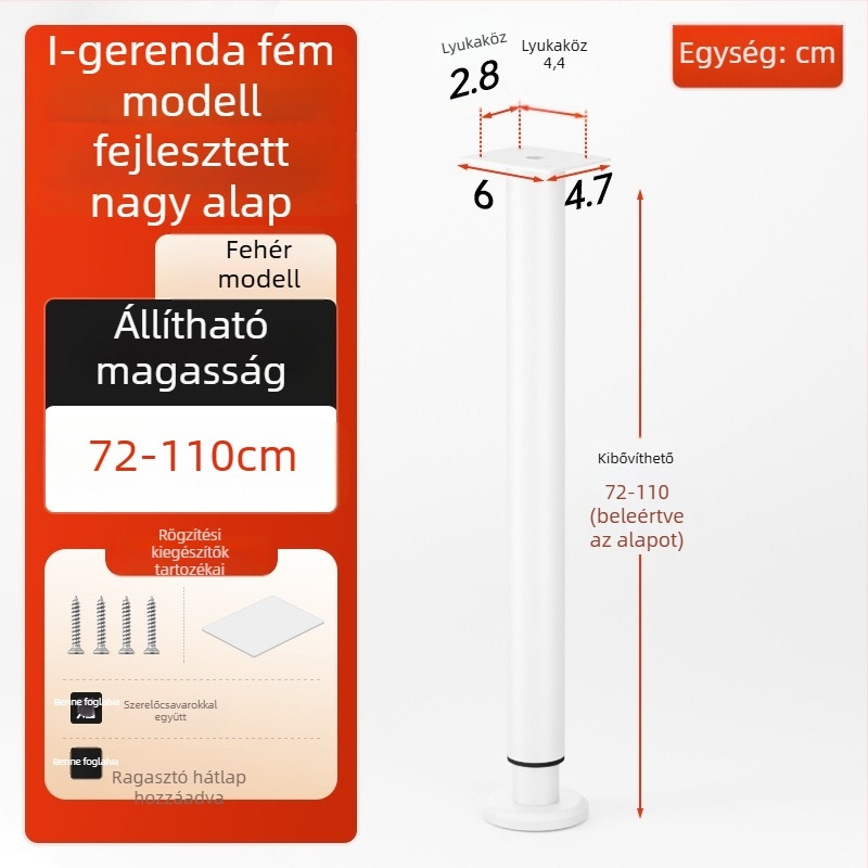 Cosma állítható teleszkópos bútorlábak | univerzális illeszkedés, hideg hengerelt acél, modern minimalist stílus