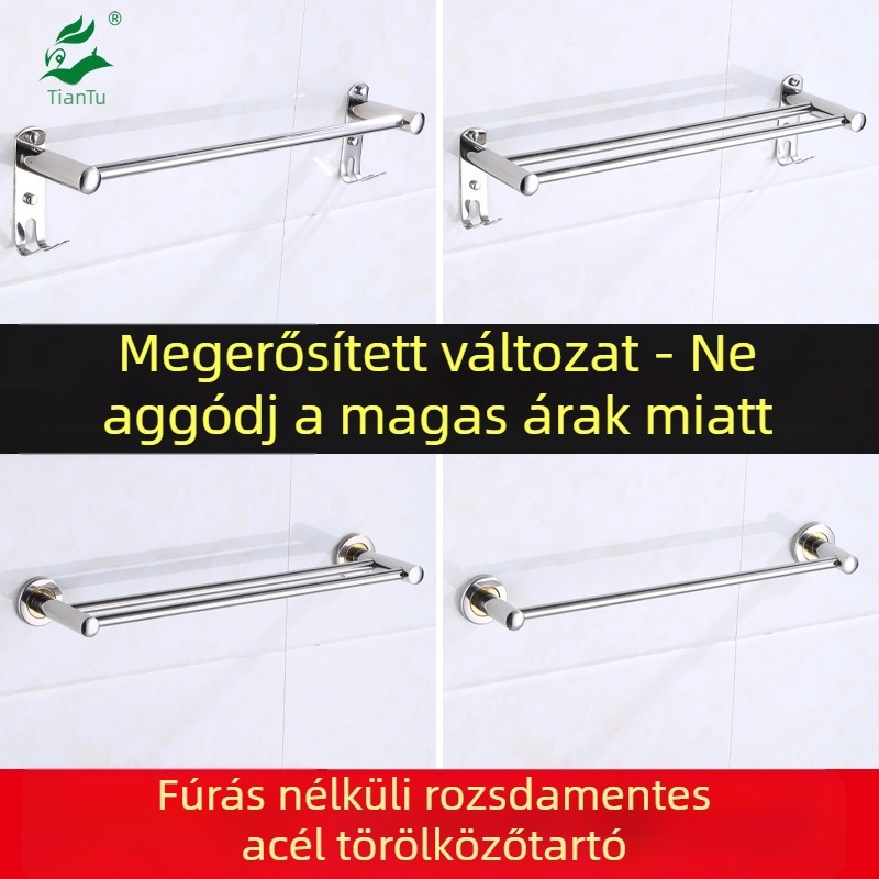 Rozsdamentes acél törölközőrúddal finom polírozással, 50 kg teherbírás, Tiantu, egyetlen réteg, új kínai stílus