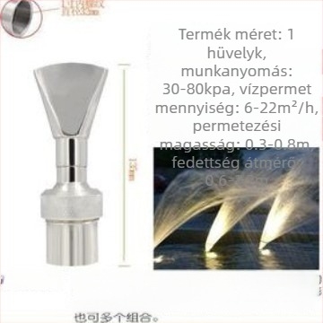 Réz és 304 rozsdamentes acélból készült többszű fúvóka, szökőkút és vízparti tájakhoz