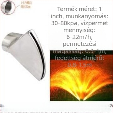 Réz és 304 rozsdamentes acélból készült többszű fúvóka, szökőkút és vízparti tájakhoz