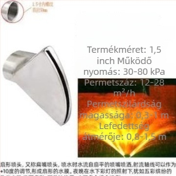 Réz és 304 rozsdamentes acélból készült többszű fúvóka, szökőkút és vízparti tájakhoz