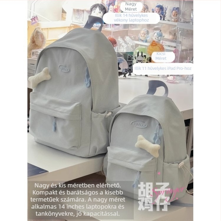 Koreai stílusú mini hátizsák, nylon, uniszex, 20–35 L kapacitás