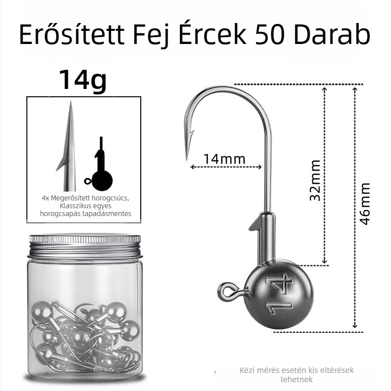 Seelucker ólomfejű horog, tüskékkel, 10 000 darabos csomag, rezervoár-tavakhoz.