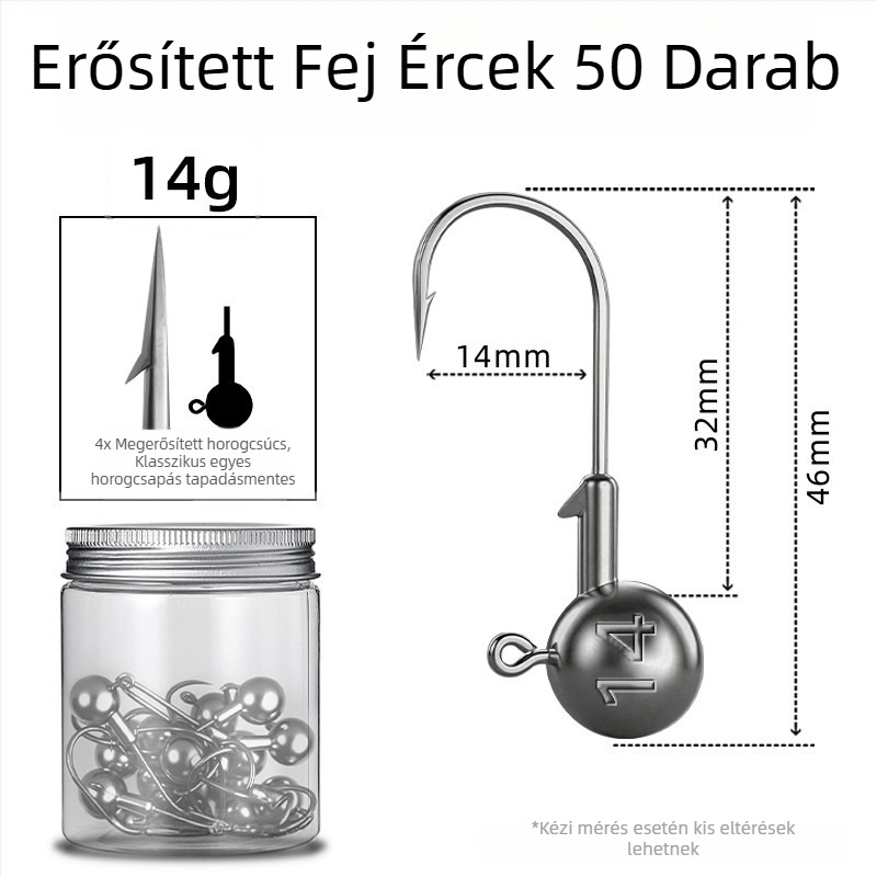 Seelucker ólomfejű horog, tüskékkel, 10 000 darabos csomag, rezervoár-tavakhoz.