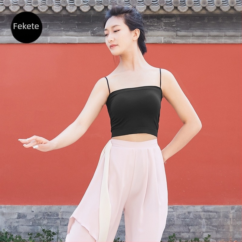 Női táncos felső ruha - varrás nélküli nylon anyag, 95% bélés, mellkas panellel, balett, népi, latin és társastánc