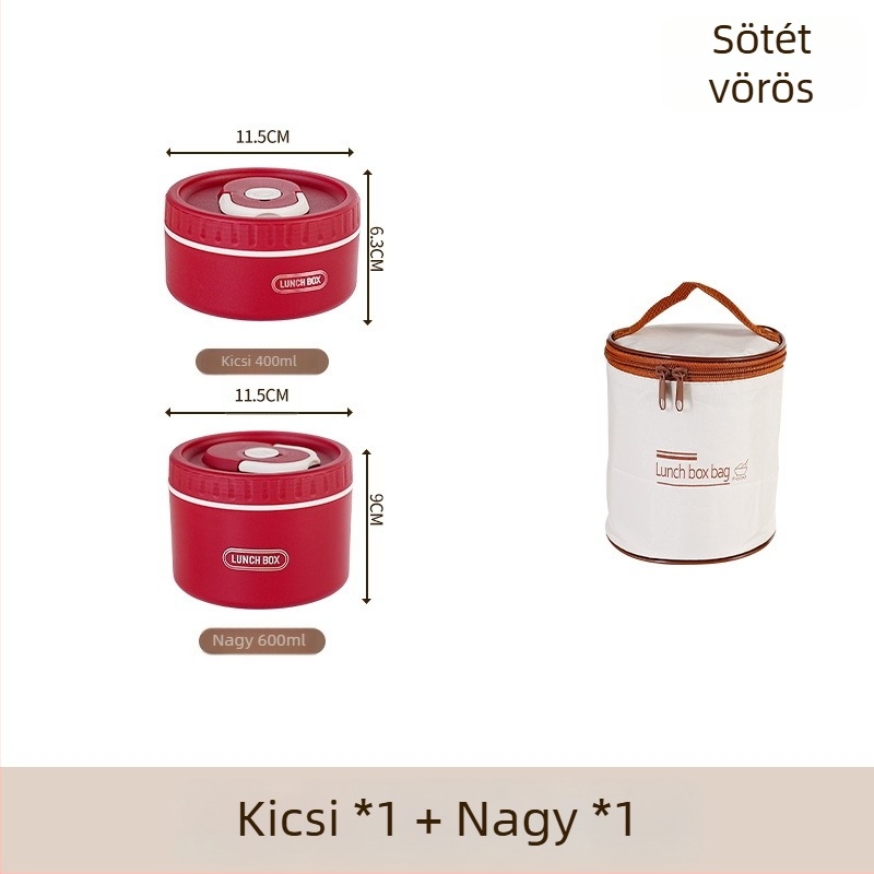 304 rozsdamentes acél ebédes doboz, termoszigetelt, szivárgásmentes, hordozható, többszintes kialakítás akár négy rétegig, mikrohullámú sütőbe tehető