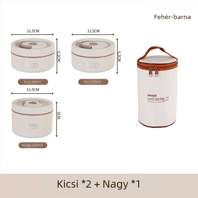 304 rozsdamentes acél ebédes doboz, termoszigetelt, szivárgásmentes, hordozható, többszintes kialakítás akár négy rétegig, mikrohullámú sütőbe tehető