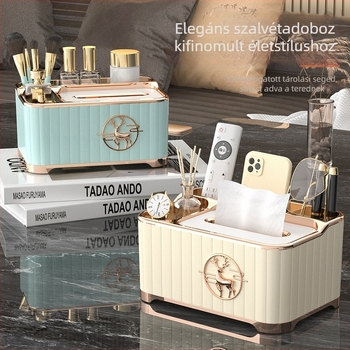 Asztali szalvétatartó, műanyag, vízálló és sokoldalú, levehető papírszalvét, modell A15–A18