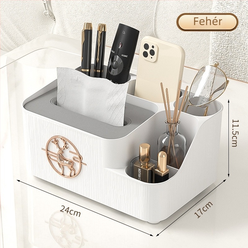 Asztali szalvétatartó, műanyag, vízálló és sokoldalú, levehető papírszalvét, modell A15–A18