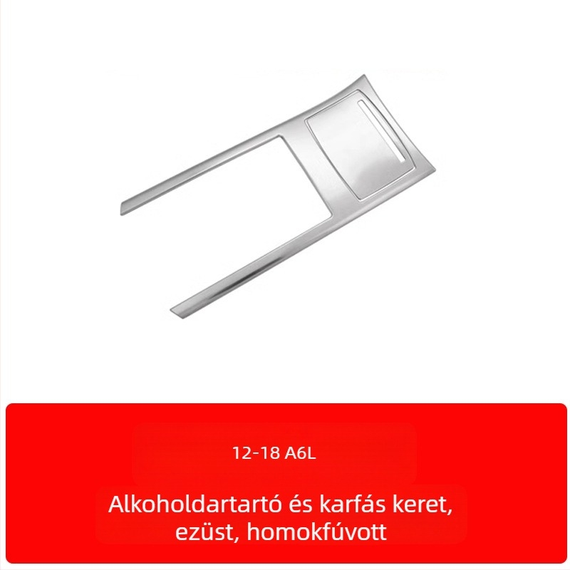 Zhan ke rozsdamentes acél – központi vezérlőpanel keret és belső ajtópanel díszítés Audi A6L/A7 (12-18) – karcolás- és kopásálló