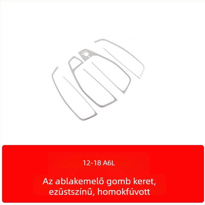 Zhan ke rozsdamentes acél – központi vezérlőpanel keret és belső ajtópanel díszítés Audi A6L/A7 (12-18) – karcolás- és kopásálló