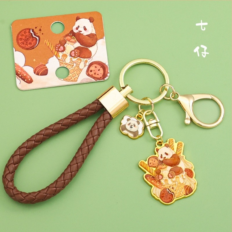 Panda kulcstartó, fém, aranyos stílus (Személyes ajándék; Születésnap, Diplomázás)