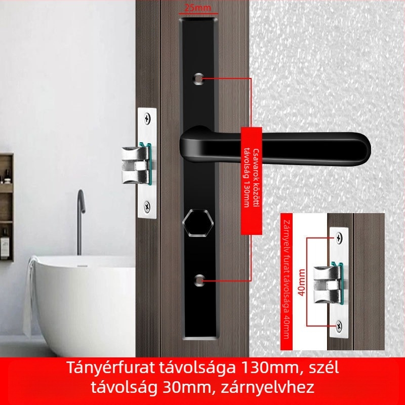 Ajtózáras fogantyú – rozsdamentes acél, felületi szerelés, kulcsos, modell ZBMS-1