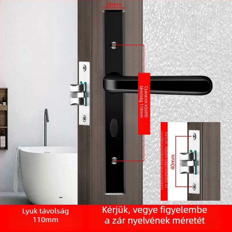 Ajtózáras fogantyú – rozsdamentes acél, felületi szerelés, kulcsos, modell ZBMS-1