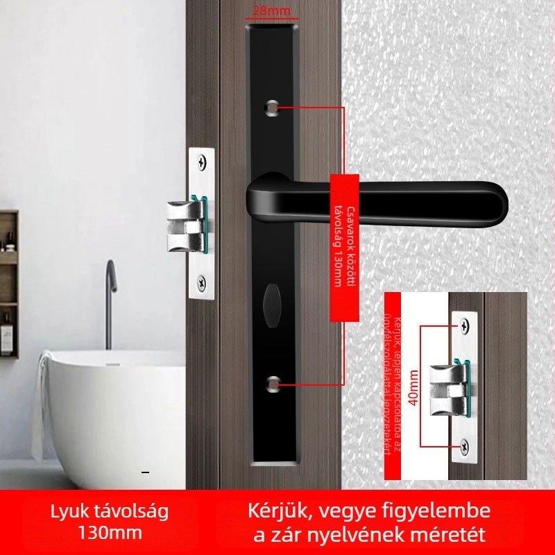 Ajtózáras fogantyú – rozsdamentes acél, felületi szerelés, kulcsos, modell ZBMS-1