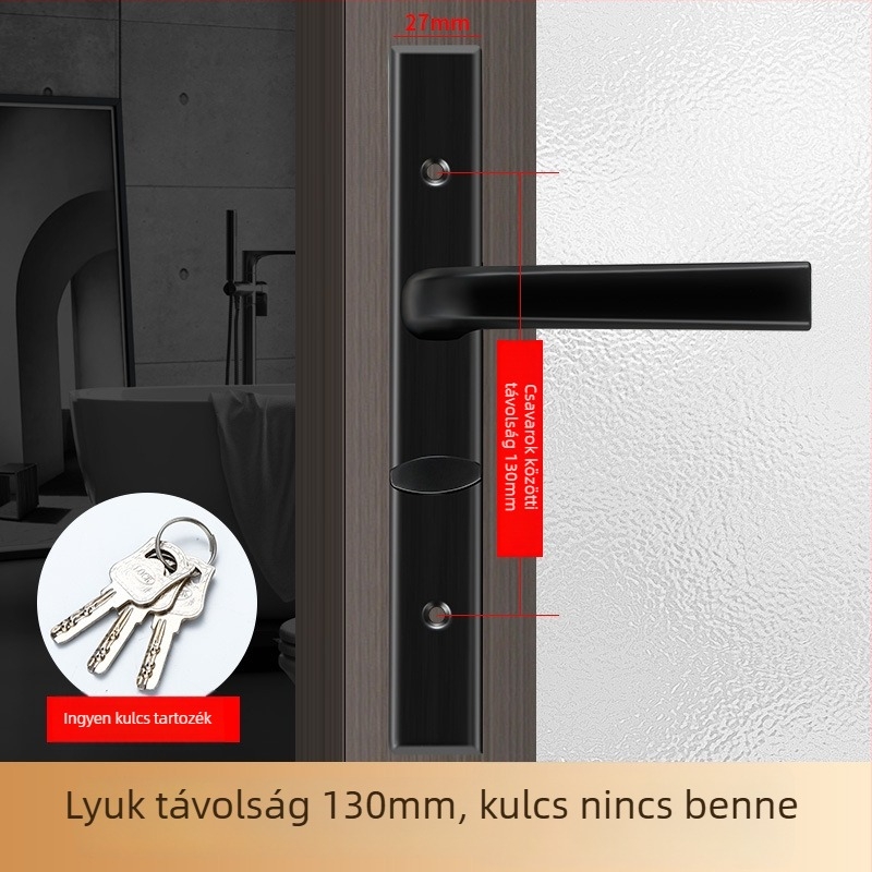 Ajtózáras fogantyú – rozsdamentes acél, felületi szerelés, kulcsos, modell ZBMS-1
