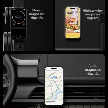 iPhonehoz készült 360°-os forgó állvánnyal ellátott szilikon tok, átlátszó matt felület, Pivot 15