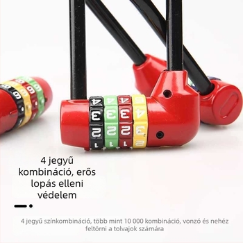 Kiterjesztett kombinációs zár szekrényekhez — cinkötvözet test, vas kampó, hosszú kampó