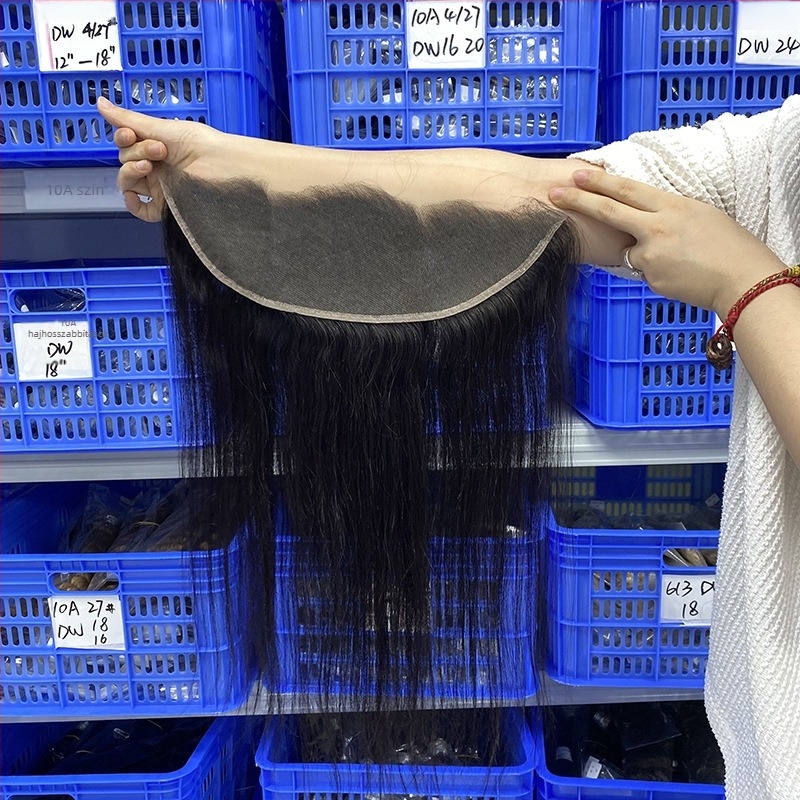 Valódi emberi hajból készült paróka Swiss átlátszó lace closure-rel, kézzel varrt, volumen, festhető és göndöríthető, eredet Shandong